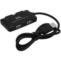 Hub USB Mtek HB-8102 Con 4 Puertos USB 2.0 - Negro