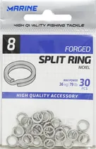 Girador Marine Sports 8 Forged Split Ring Nickel com 30 Peças