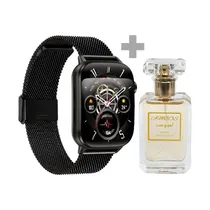 Kit Relógio G-Tide S6 Pro com Bluetooth - Preto + Perfume Ambos 30 ML