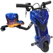 Triciclo Elétrico Hye Drift Car HYE-TR01 - 6.5" - Bluetooth - LED - Recarregável - Blue Orange