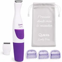Depilador Quanta Bikini 2 Em 1 Lady Trim QTDB21 A Pilha - Branco/Roxo