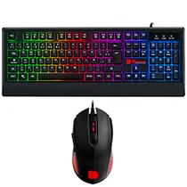 Teclado + Mouse Gamer Thermaltake Challenger USB / RGB / Espanhol - Preto (CM-CHC-WLXXPL-SP)