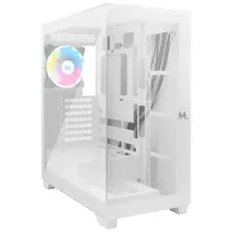 Gabinete Mtek MCG-DH80-W Gamer Branco Vidro 1 Cooler Argb