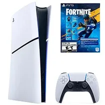 Console Sony Playstation 5 Slim CFI-2115 B01X 825GB / Digital Edition / Bivolt - Branco + Jogo Fortnite Flowering Chaos Bundle