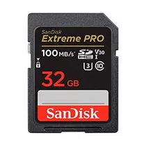 Cartão de Memória SD Sandisk Extreme Pro V30 U3 32GB 4K - SDSDXXO-032G-GN4IN