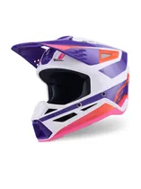 Casco Alpinestars s-M3 Heat Ece 22.06 - White Purple Pink Glossy / XS