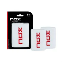 Muñequera Nox MUBLRO2UD 2 Unidades - Blanco/Rojo