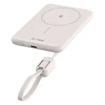 Carregador Portátil G-Tide Slim 01 - 5000MAH - USB-C/USB-C - Wireless - Beige