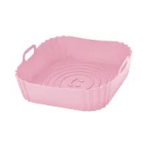 Molde Cuadrado de Silicona para Air Fryer MS-69RS 18.5 X 5.5 CM Rosa