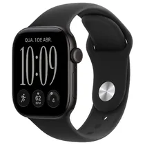 Apple Watch Series 12 MJEC4LS/A Caixa Alumínio 42MM Black - Sport Band Black M/L