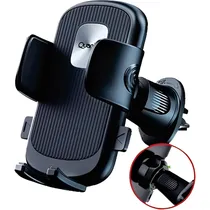 Suporte de Celular Quanta QTSCA50 Airgrip 360° para Carro - Preto