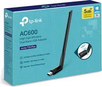 W. TP-Link Adap. Archer T2U Plus AC600 USB Wireless Dual Band