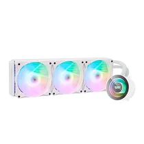 Water Cooler Cpu Aigo Darkflash Twister DX360 V2.6 Liquid, Argb, Branco, 360MM, Intel 115X/ 1200/ 1700/ 2011(V3), AMD AM2+/ AM3+/ AM4/ AM5/ FM2+