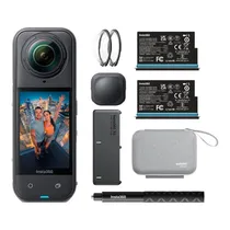 Câmera de Ação INSTA360 X5 360 Action Cam Cinsaaha Essentials Bundle - 72MP - 8K - À Prova D'Água - Preto