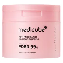 Pads Faciais Medicube PDRN Pink Collagen Toning Gel Toner - 70 Unidades