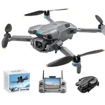 Hetzer Drone K900 Max Air Drop c/ Control/ Pantalla/ 90°/ 300MTS/ 2BAT Grey