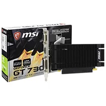 Placa de Vídeo MSI Afterburner Oc 2GB Geforce GT730 DDR3 - N730K-2GD3H/LPV1