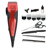 Cortador de Cabelo Gama GM566 Magnetic Clipper 220V - Black/Red (13 Peças)