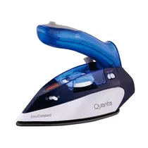 Ferro de Passar A Vapor Quanta Easy Compact QTFVV10 para Viagem Bivolt - Branco/Azul