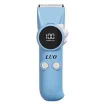 Aparador de Cabelo Luo LU-46017 para Bebê / com Acessorios / Recarregavel - Azul/Branco