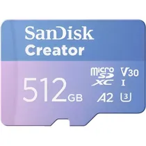 Cartão de Memória Sandisk Creator 512GB 190MB/s SDSQXAV-512G-GN6MS