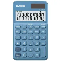 Calculadora Casio SL-310UC-Bu de 10 Dígitos Solar/Batería - Azul