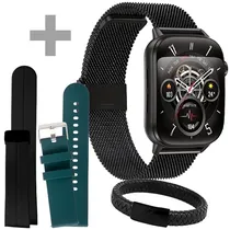 Reloj G-Tide S6 Pro com Bluetooth - Preto + 2 Pulseiras