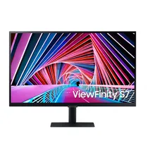 Monitor Samsung Viewfinity S70A LS27A700NWNXZA Curvo 27" 4K Uhd (3840X2160), 5MS, 60HZ, Ips, 1XHDMI 2.0, 1XDISPLAYPORT 1.2, 1XUSB-A, Preto