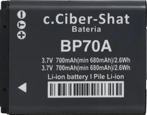 Bateria Recarregável C.Ciber Shat BP-70A - 700MAH