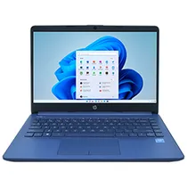 Notebook HP 14-CF2111WM Intel Celeron N4120 Tela HD 14.0" / 4GB de Ram / 64GB Emmc / WIN11 - Azul (Inglês)