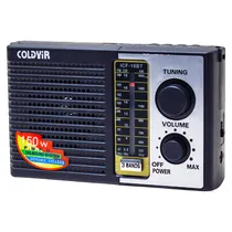 Radio Coldyir Portatil ICF-10BT / FM / AM / USB / TF / MP3 - Preto