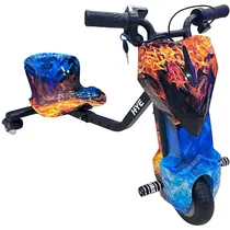 Triciclo Elétrico Hye Drift Car HYE-TR01 - 6.5" - Bluetooth - LED - Recarregável - Ice Fire