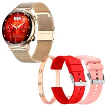 Relogio Smart Watch G-Tide Romance Rose/Gold +2 Pulseiras