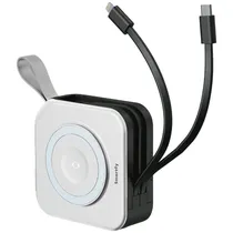 Carregador Portátil Smartfy PBK03W - 3 Em 1 - 22.5W - 10000MAH - com Cabo USB-C/Lightning - Branco