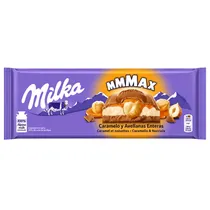 Chocolate Milka Mmmax Caramelo e Avelas Inteiras Barra 300G 134532