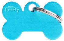 Medalha de Identificação Myfamily Osso Pequeno MFB50 - Azul Céu