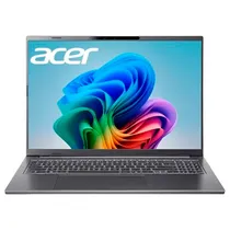 Notebook Acer Aspire 16 Ai A16-52MT-91B0, Intel Core Ultra 9 288V 3.30HZ (5.10GHZ), Ai Boost 48 Tops, 32GB Ram, 1TB SSD, Tela 16" Touch Wuxga (1920 X 1200)120HZ Ips, Windows 11 Home Copilot+ PC, Inglês, Steel Cinza