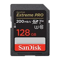 Cartão de Memória SD Sandisk Extreme Pro Class 128GB 4K