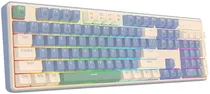 Teclado com Fio Gaming Redragon Faye K685PYG-RGB Branco (Inglês)