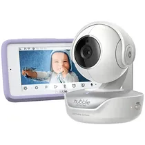 Babá Eletrônica Hubble Nursery PAL Deluxe de 5" Wi-Fi com Visão Noturna - Branca