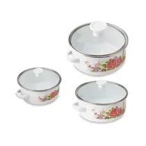 Kit de Panelas Esmaltada MK2438 - 3 PCS