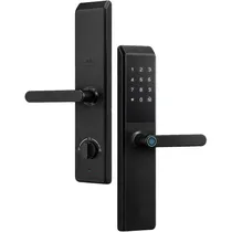 Fechadura Elétrica Satellite SL-81 - Impressão Digital/Código Secreto/Cartão Rfid/Aplicativo - Preto