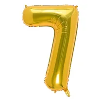 Globo de Número 7 32" Dourado