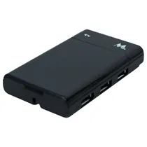 Adaptador USB Mtek HR-008 com 3 Portas USB/Leitor de Cartão - Preto