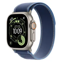 Apple Watch Ultra 3 MEWU4AF/A Celular + GPS Caixa Titânio Natural 49MM - Loop Trail Azul M/L