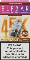 Vape Descartável Elf Bar BC Pro Americano Ice 45000 Puffs
