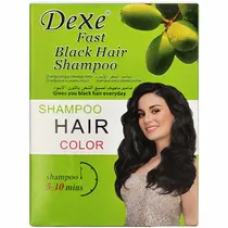 Kit Shampoo Colorante Em Sachê Dexe Fast Black - 10 Unidades - 25ML