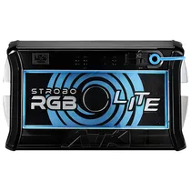 Kit Controlador Central Ajk Strobo RGB Lite - 8/16V - 2 Faróis 3W - Preto