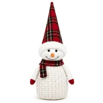 Adorno Navideño Muñeco de Nieve 40CM - Rojo