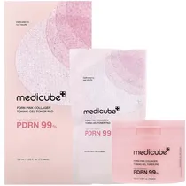 Almofadas Tônicas Medicube PDRN Pink Collagen Toning Gel Pad de 120ML (70 Unidades)
